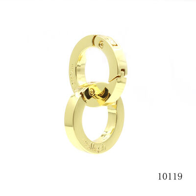 Round Spring Clasp Spring Openable O Ring Custom Metal Spring Ring Carabiner with Engraved Text