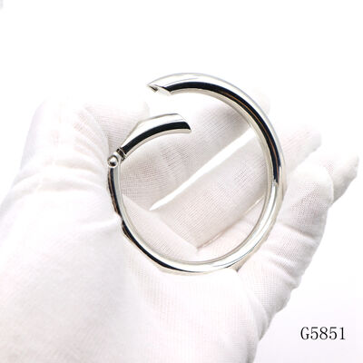 Custom Size 56mm Zinc Alloy Spring Round Ring Spring Ring Circle Carabiner Handbag Hardware Accessories 