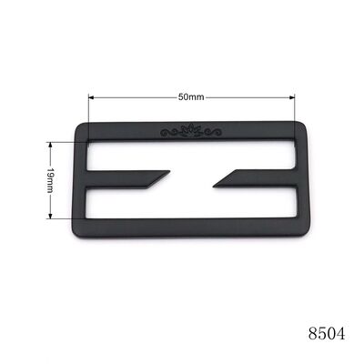50mm Matte Black Tri Glide Buckle Center Bar Break Custom Engrave Logo
