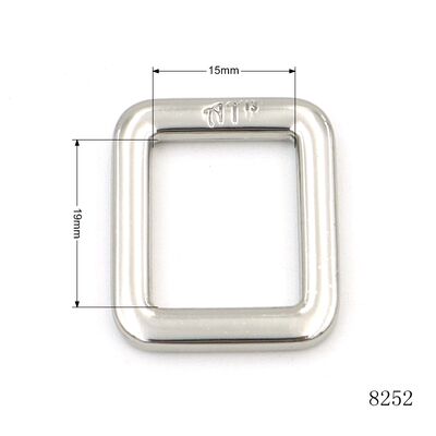20mm Nickel Plated Square Buckle Custom Engrave Logo Flat Metal Alloy buckle