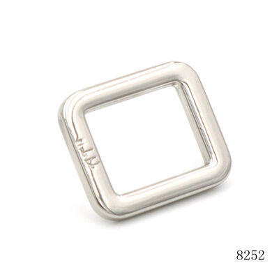 20mm Nickel Plated Square Buckle Custom Engrave Logo Flat Metal Alloy buckle