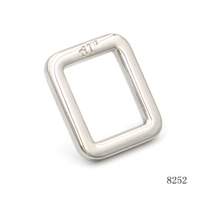 20mm Nickel Plated Square Buckle Custom Engrave Logo Flat Metal Alloy buckle