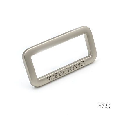 32mm Custom engraving brand logo metal rectangular buckle for bag strap
