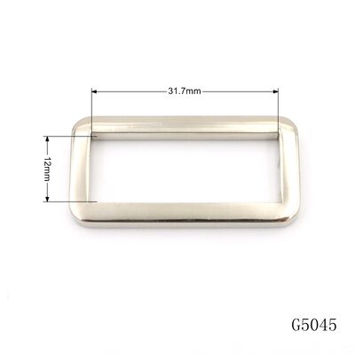 Bag Accessories Metal Square Loop Buckle Strap Adjuster Zinc Alloy Metal Frame Buckle Bag Sliders