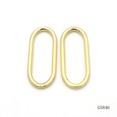 Bag Accessories Strap Buckle Zinc Alloy Die Casting Oval Ring Buckle Slider Adjuster Loop Buckle