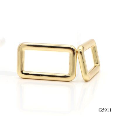 Bag Accessories Metal Square Buckle Quality Zinc Alloy Die Casting Frame Buckle Strap Adjuster Slider Loop Buckle