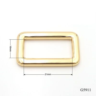 Bag Accessories Metal Square Buckle Quality Zinc Alloy Die Casting Frame Buckle Strap Adjuster Slider Loop Buckle