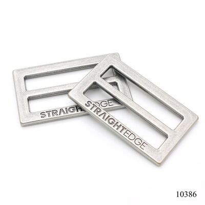 Heavy Duty Anti Silver Metal Logo Tri-glide Buckle 45mm Strap Slider Adjust Buckles