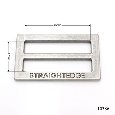 Heavy Duty Anti Silver Metal Logo Tri-glide Buckle 45mm Strap Slider Adjust Buckles