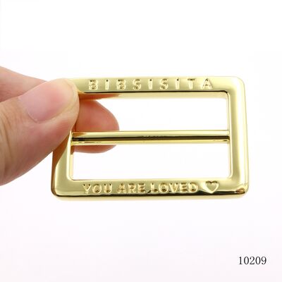 Premium Custom Brand Name Metal Tri-glider Buckle 38mm Belt Slider Adjust Buckle