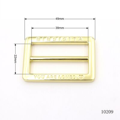 Premium Custom Brand Name Metal Tri-glider Buckle 38mm Belt Slider Adjust Buckle