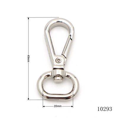 Quality Bag Accessories Durable Metal Swivel Hooks Custom Logo Metal Keychain Snap Clip