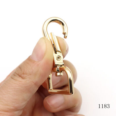 50mm Light Gold Rotating Carabiner Swivel Snap Hook High Quality Handbag Metal Clasp