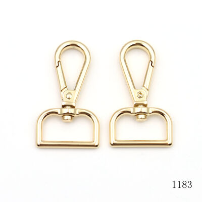 50mm Light Gold Rotating Carabiner Swivel Snap Hook High Quality Handbag Metal Clasp