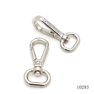 Quality Bag Accessories Durable Metal Swivel Hooks Custom Logo Metal Keychain Snap Clip