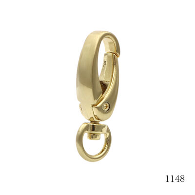 Quality Brush Gold Metal Key Chain Clasp Small Metal Swivel Snap Hook Dog Clip