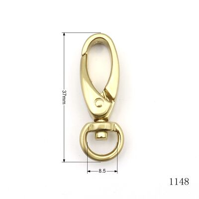 Quality Brush Gold Metal Key Chain Clasp Small Metal Swivel Snap Hook Dog Clip