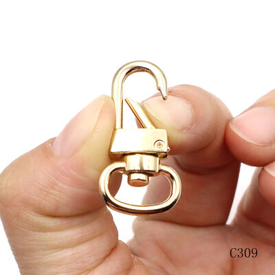Small Swivel Lobster Clasp with Oval Ring | Key Chain & Lanyard Hardware