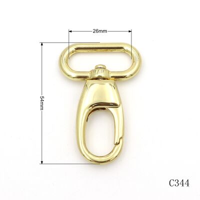 Gold Plated 26mm Bag Hook Clip Heavy Duty Swivel Hook Snap Hook For Bags