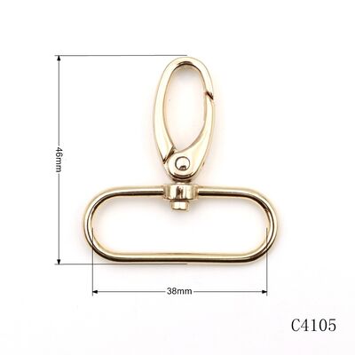 Top Quality 38mm Handbag Hook Clip Zinc Alloy Swivel Hook Snap Hook For Bags