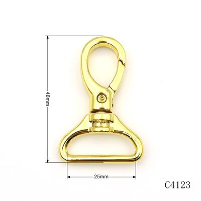 Bright Gold Durable Bag Accessory Hooks Swivel Metal Hook Snap Hook For Bag