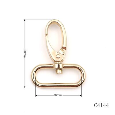 Gold Metal Swivel Snap Hook Alloy Swivel Carabiner Clasp Hook For Handbag Hardware Accessories