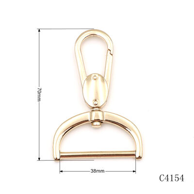 Gold Metal Swivel Snap Hook Clasp for Bags Custom Swivel Carabiner Hardware Manufacturer