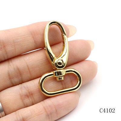 Bag Hardware Purse Metal Snap Hook 16mm Clip Metal Key Chain Clasp Carabiner Swivel Hook 