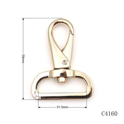 Wholesale Gold Swivel Snap Hook Clips for Bags Metal Carabiner Clasp Hardware Supplier