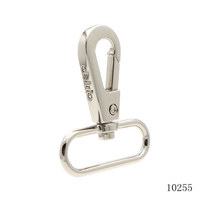Nickel Logo Engraved Nickel Swivel Snap Hook Metal Hooks For Handbag Fittings