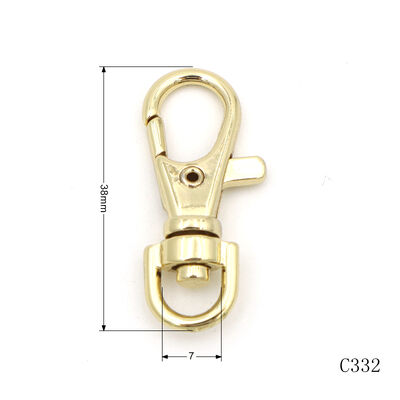 Gold Mini Metal Swivel Snap Hook Metal Clasp Hooks For Keychain Set Fittings Decorative