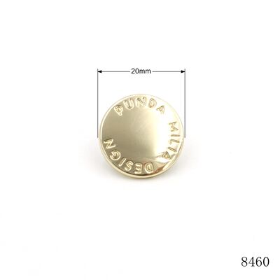 20mm Gun Metal Gold Plating Logo Engraved Cap Rivet Metal Logo Rivets Zinc Alloy Double Rivet  For Leather Bag 