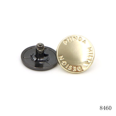 20mm Gun Metal Gold Plating Logo Engraved Cap Rivet Metal Logo Rivets Zinc Alloy Double Rivet  For Leather Bag 