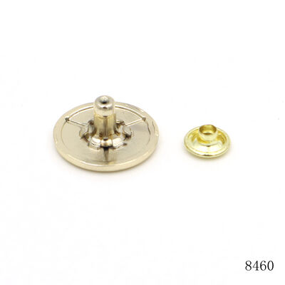20mm Gun Metal Gold Plating Logo Engraved Cap Rivet Metal Logo Rivets Zinc Alloy Double Rivet  For Leather Bag 