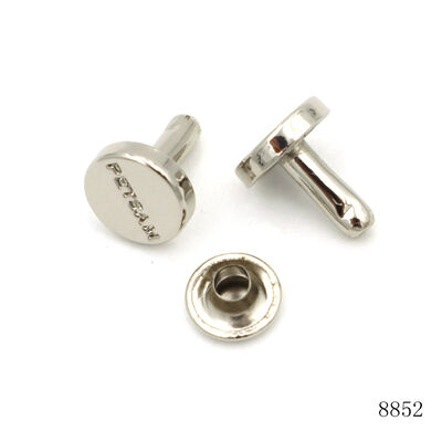 Bag Accessories Leather Decoration Metal Logo Rivet Customized Cap Rivet Stud for Leather Strap Hat Jeans Fittings 