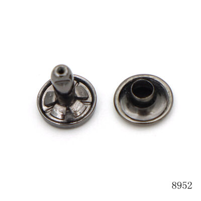 Bag Leather Metal Logo Rivet Quality Custom Logo Rivet Stud Doulbe Cap Rivet for Garment Hat 