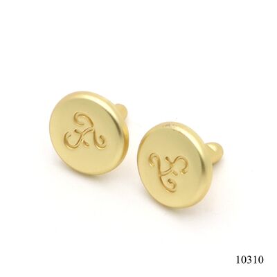 13mm Matt Gold Logo Engraved Metal Rivets Custom Logo Cap Rivets Zinc Alloy Rivet For Leather Bag Accessories