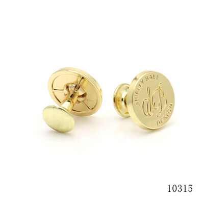 Quality Gold Plated Metal Logo Rivet Customized Cap Rivet Stud for Leather Strap Bag Accessories