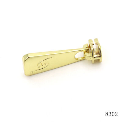 Gold Zipper Puller Custom Logo Engraved Metal Zipper Pull Tab For Handbags Hardware Accessories