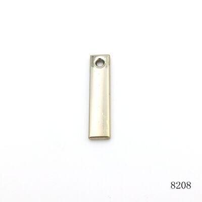 Nickel Silver Mini Zipper Puller Custom Logo Engraved Metal Zipper Pull Tag for Handbags