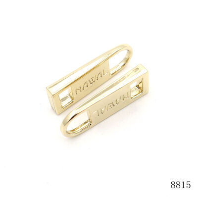 Quality Bag Metal Zipper Puller Tab Customized Logo Purse Zip Pull Head Charm Slider