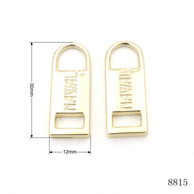 Quality Bag Metal Zipper Puller Tab Customized Logo Purse Zip Pull Head Charm Slider