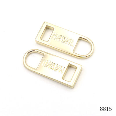 Quality Bag Metal Zipper Puller Tab Customized Logo Purse Zip Pull Head Charm Slider