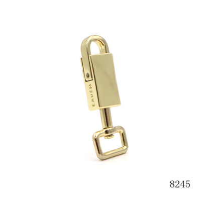Unique Bag Swivel Snap Hook Design Gold Custom Engrave Logo Flat Clasp For 10mm Bag Strap