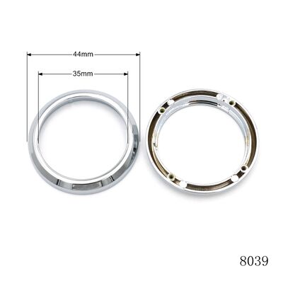 35mm Chrome Plated Zinc Alloy Diecasting Polygonized Circle Metal O Ring With Back Screw