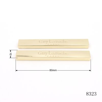 80mm Light Gold U Shape Clip Custom Branding Metal Edge Clip For Bag Making