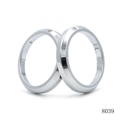 35mm Chrome Plated Zinc Alloy Diecasting Polygonized Circle Metal O Ring With Back Screw