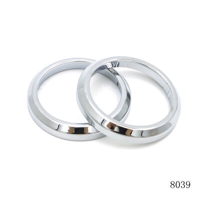 35mm Chrome Plated Zinc Alloy Diecasting Polygonized Circle Metal O Ring With Back Screw