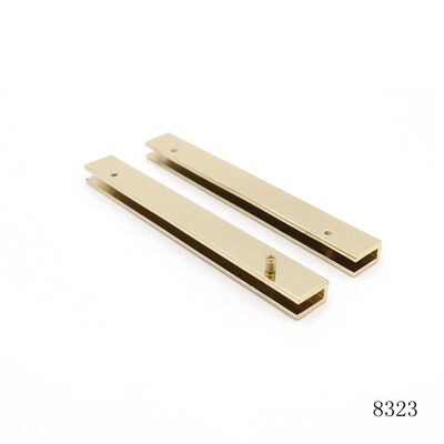 80mm Light Gold U Shape Clip Custom Branding Metal Edge Clip For Bag Making