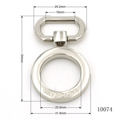 Premium Heavy Duty Rotate Ring Connector Custom Logo High End Snap Hook Clasp Buckle Bag Hardware Fittings 